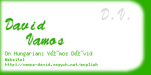 david vamos business card